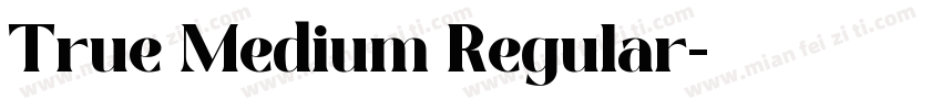 True Medium Regular字体转换